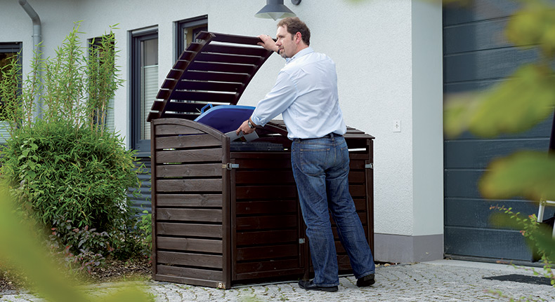 Enclos &agrave; poubelles